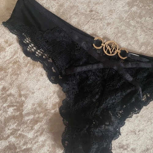 New Yorker black lace underwear new, Brazilian cut, size XS