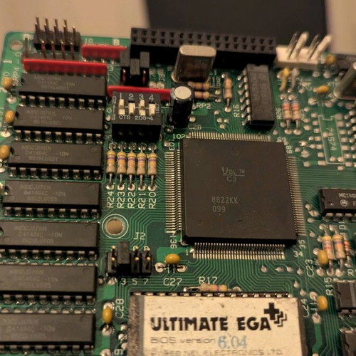 Juko Ultimate EGA+ graphics card used, 256KB ISA 8-bit