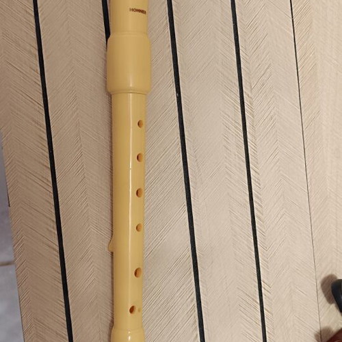 Soprano recorder by Hohner used, cream color, three-piece design