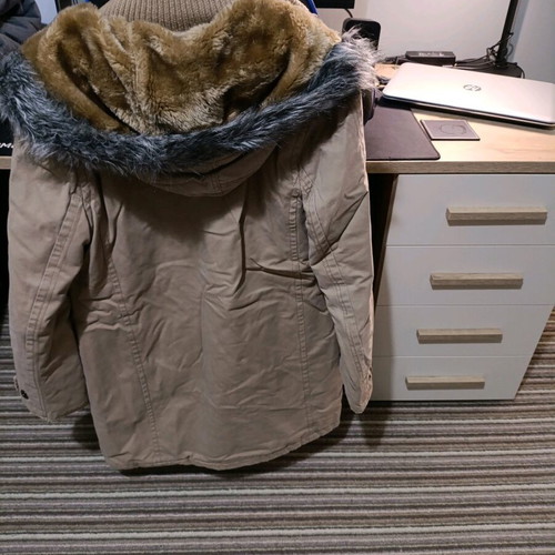 Guodil thick jacket beige medium like new