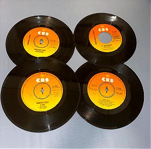 4 δίσκοι 45 στροφών / pop / rock / 70s / Raffaella Carra/ Umberto Tozzi / Roberto Carlos / Π702