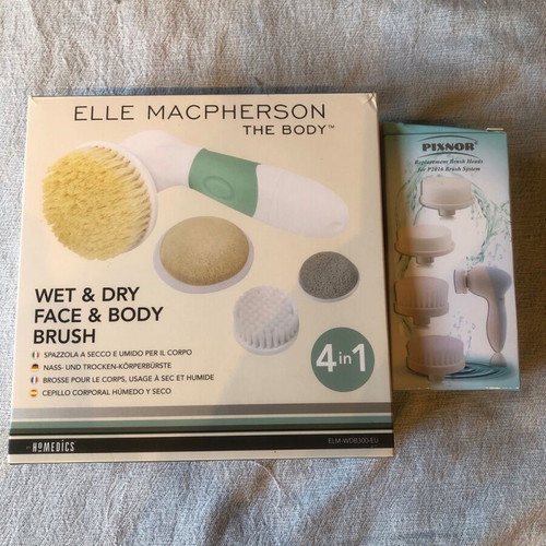 Elle Macpherson electric face and body brush with replacement parts new