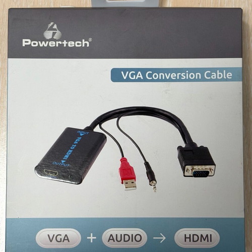 Powertech USB/3.5mm Jack to HDMI 1.4V Adapter Black new