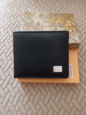 Men's black leather wallet new with box