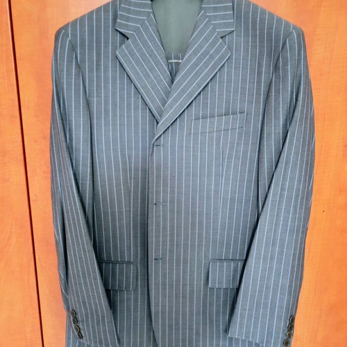 Prince Oliver three-piece suit, gray pinstripe