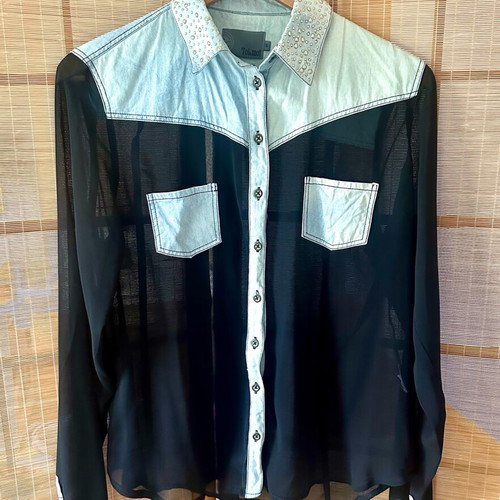 Toi&Moi shirt size S new, black and blue