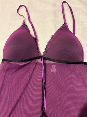 Women's transparent nightgown purple size S like new