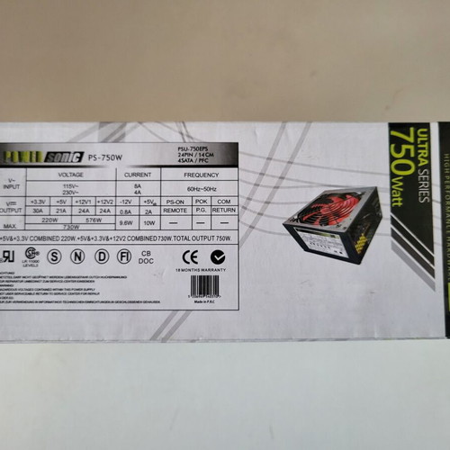Power Sonic Ultra Series 750W power supply new in sealed packaging