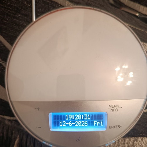 Auriol digital clock with radio and sunrise simulation, new