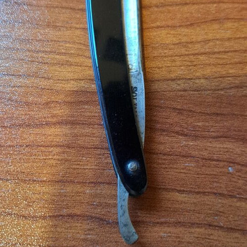 Solingen antique razor used, bakelite and steel blade