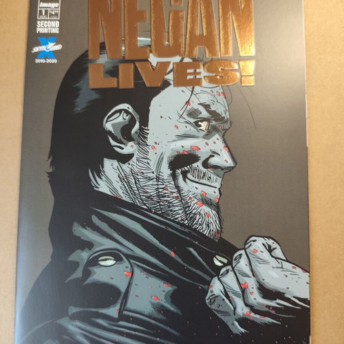 Negan Lives #1 comic book, gold foil, 2nd print, 2020