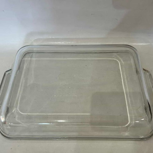 Anchor Hocking rectangular heat-resistant glass dish used 5.5x39.5x25