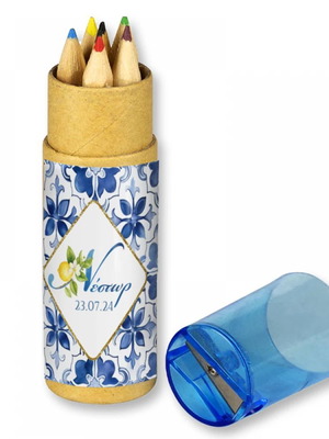 Mediterranean Lemon Colored Pencils new, 10 pieces with name