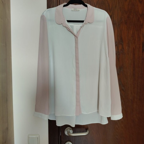 Blouse used, women's XL, white and beige, modern and light