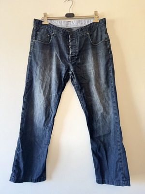 Men's Dark Blue Straight Leg Jeans W38 L36