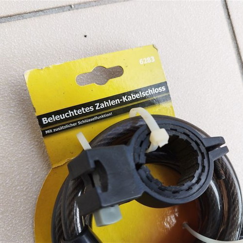 Bicycle cable lock with combination new