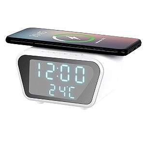 Ψηφιακό ρολόι-ξυπνητήρι με ασύρματο φορτιστή REBEL