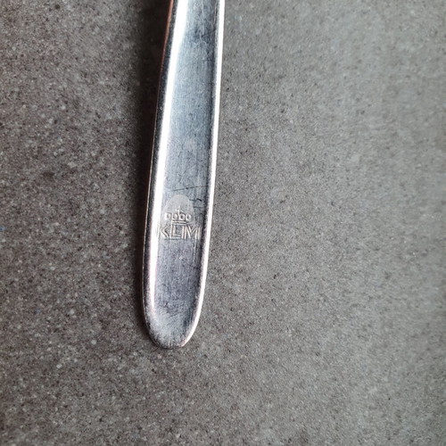 Collectible airline company spoons and knife used