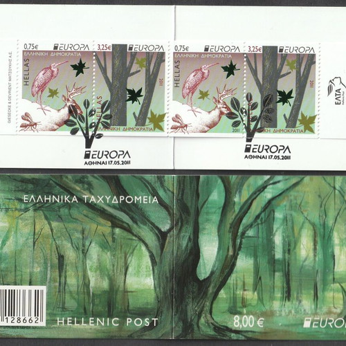 Hellas 2011 Europa CEPT stamp booklet new with first day cancellation