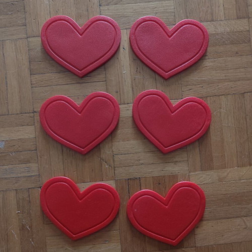 Bath suction cups used, heart-shaped