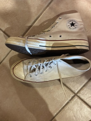 White sneakers shoes used, size 44