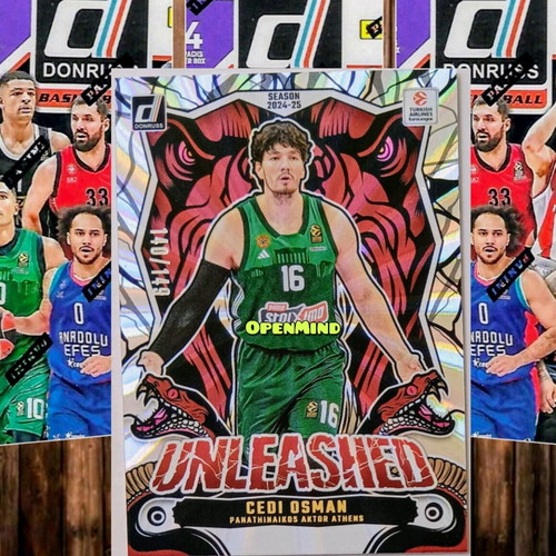 Osman Unleashed Silver Lazer card new, Panathinaikos Donruss Euroleague 2024-25