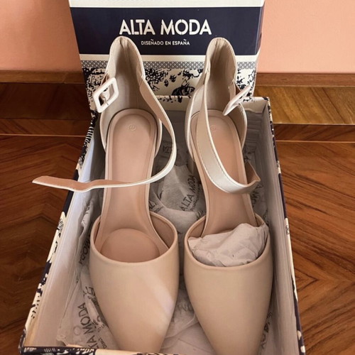 Alta Moda Nude Pumps Size 41 with Block Heel