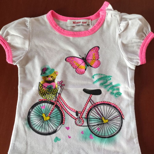 Baby clothing set salopette skirt and t-shirt size 18 months like new