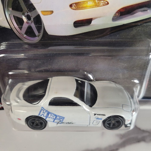 Hot Wheels Mazda RX-7 FD white premium Fast and Furious