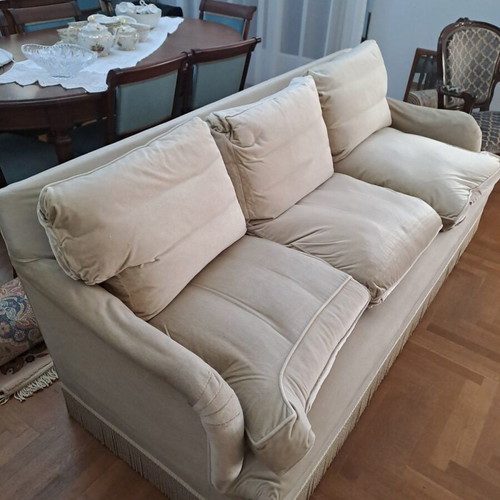 Vintage living room set with sofa and 2 armchairs used