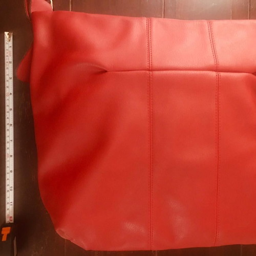 Red polyurethane crossbody bag used Divarese
