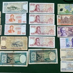 Paper money used, Greek and foreign