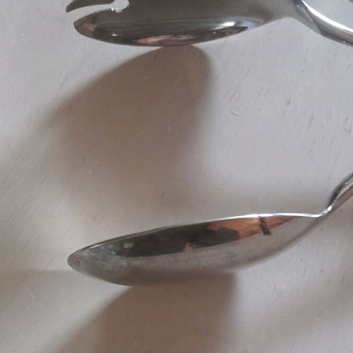 Silver-plated salad tongs like new, made in Italy