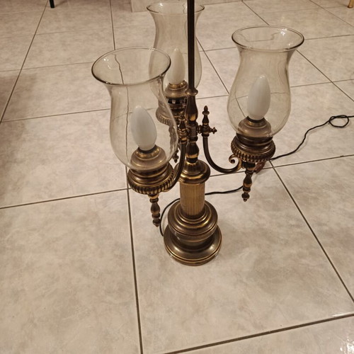 Vintage brass table lamp, fully functional