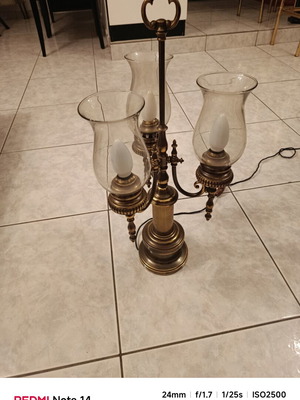 Vintage brass table lamp, fully functional