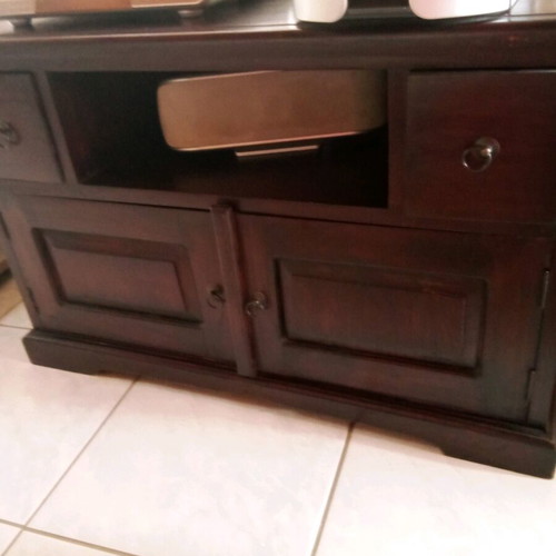 Solid wood drawer chest like new, antique with two small and one large drawer