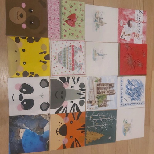 Collection of 74 new napkins with themed designs