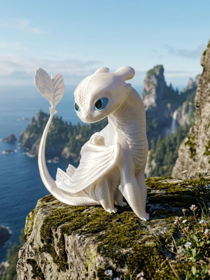 Light Fury figure like new, 26 cm