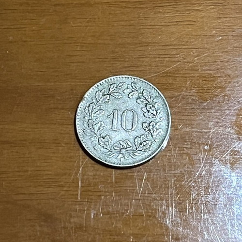 Swiss 20 Rappen coin 1943 collectible