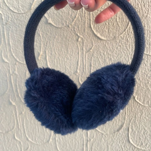 Ear protectors used, blue shade with wear on one side