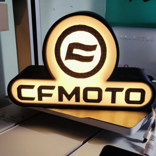3D Printed lamp with logo new, Led