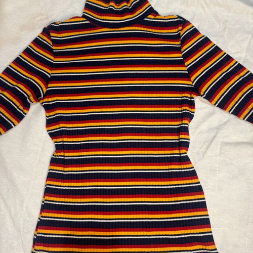 Pink Woman striped colorful turtleneck like new, size S