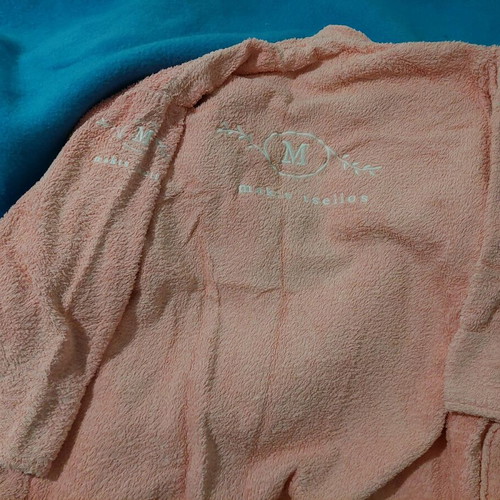 Cotton bathrobe pink used Makis Tselios with embroidery