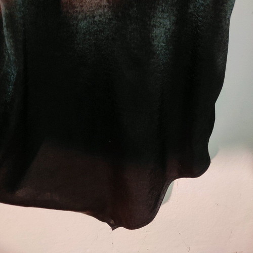 Stradivarius Black Satin Asymmetrical Dress used size M