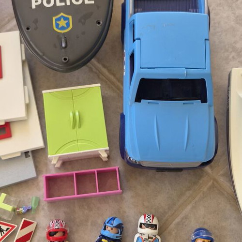 Playmobil assorted toys with vehicles