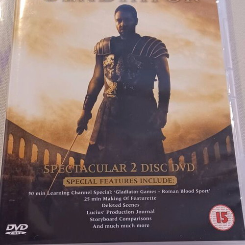 Gladiator 2 Disc DVD with Greek Subtitles