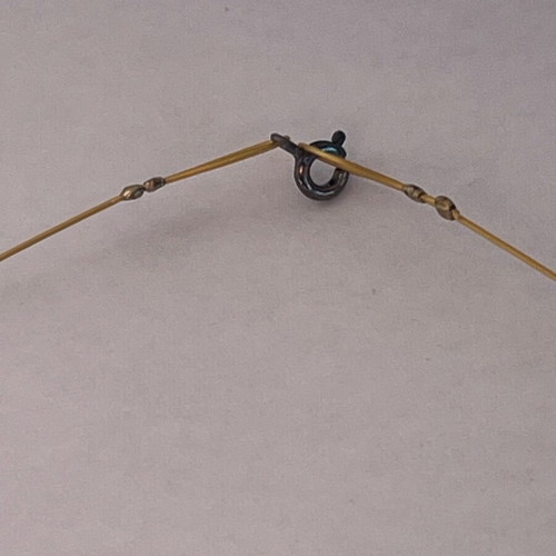 Handmade necklace like new with transparent teardrops and gold wire