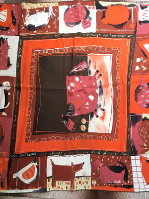 Loredano 100% silk scarf vintage, like new
