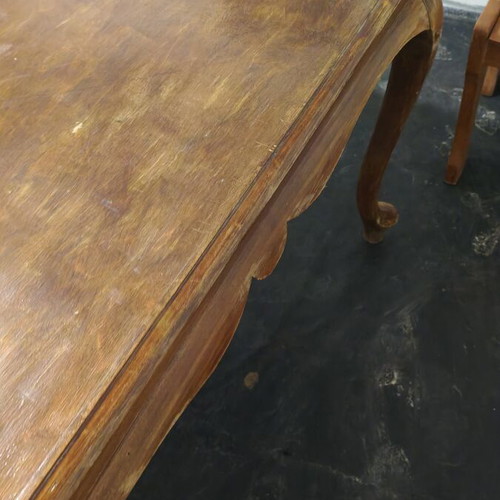 Wooden vintage dining table 135x100x80 cm