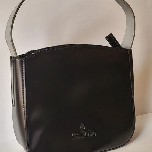 KEM Vintage leather handbag like new, black